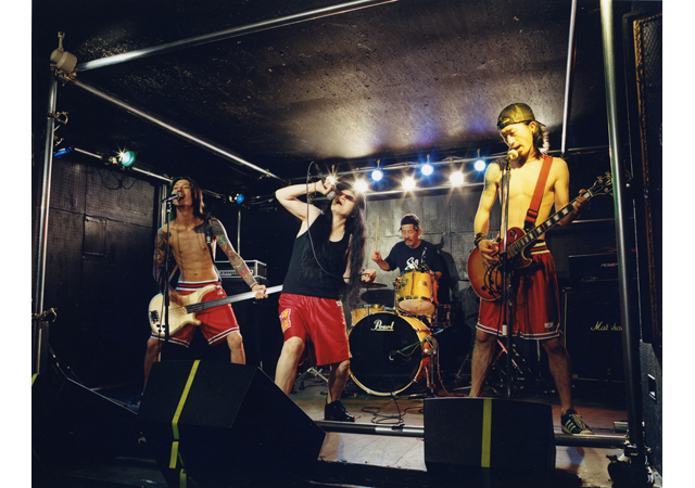 ライブバンドに扮した写真